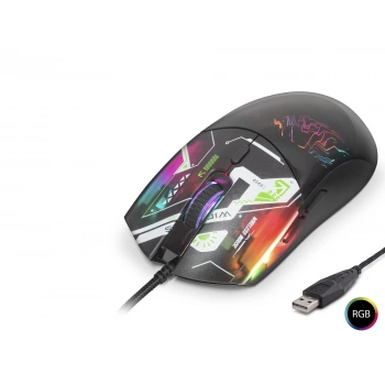 Mouse 7200 Dpi Rgb Geometrik Desenli - Siyah G306B