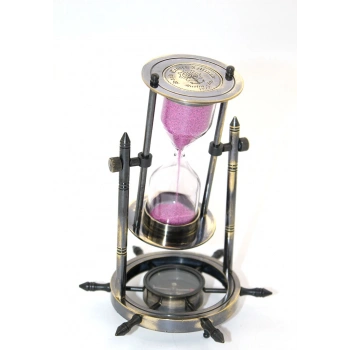 Pirinç Dümen Ve Pusula Tasarımı Tabanlı Kum Saati