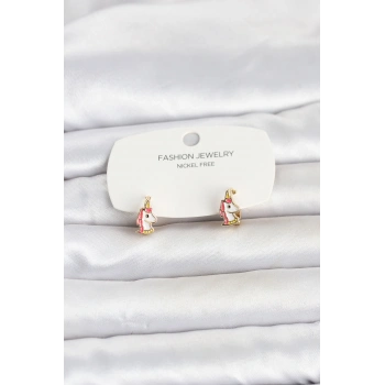 Pirinç Gold Renk Çocuk Küpe TJ-BKP11843