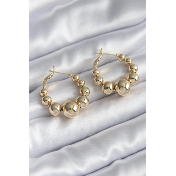 Pirinç Gold Renk Kadın Küpe - TJ-BKP8263