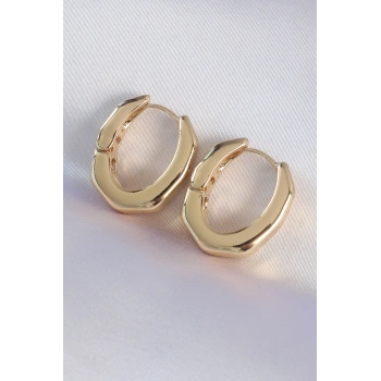 Pirinç Gold Renk Kalın Kemik Model Küpe TJ-BKP8980