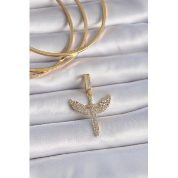 Pirinç Gold Renk Zirkon Taşlı Mikail Model Ajda Charm TJ-BC1003