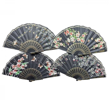 Plastik Kumaş Yelpaze 12 li Karışık OB-052