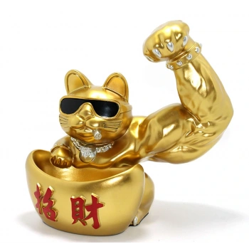 Polyester Şanslı Kedi Figürü