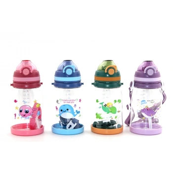 Renkli Pipetli Suluk 550 Ml BPA İçermez Alk2969