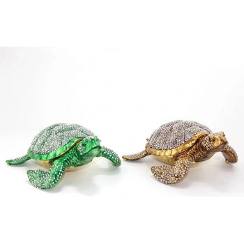 Swaroski Taşlı Kaplumbağa Figürü
