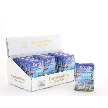 Taşlı İstanbul Tasarımı El Aynası Kalın