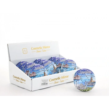 Taşlı İstanbul Tasarımı El Aynası Kalın