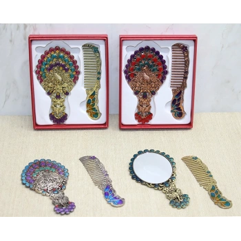 Tavuskuşu Ayna Ve Tarak Seti Küçük Boy Alk4990