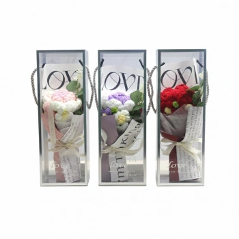 Tekli El Örgüsü Gül Buketi