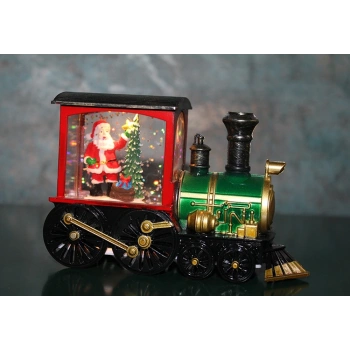 Trenli Yılbaşı Işıklı Kar Küresi Alk3220