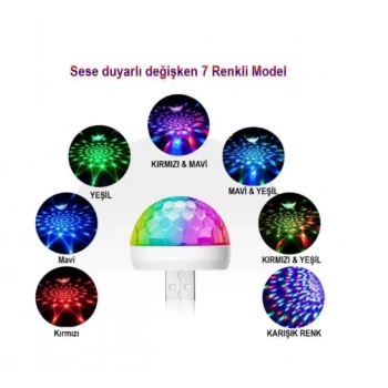 Usb Girişli Sese Duyarlı Disko Topu