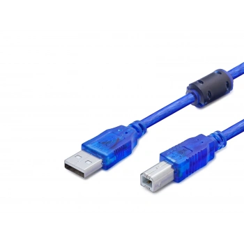 Usb Printer Kablosu 3 M - Şeffaf Mavi HDX7502