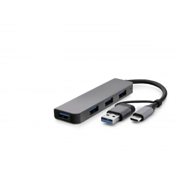 Usb Type-c 3.0 Hub 4 Port 5 Gbps Gri HDX7825