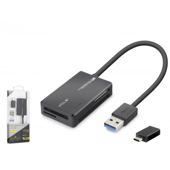 Usb Type-c 3.2 Gen1 All İn One Kart Okuyucu Cf Sd Microsd Ms 5 Gbps Siyah C313