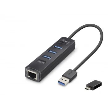 Usb Type-c 3.2 Gen1 Hub Ethernet Gigabit 4 Port Siyah RJ4503