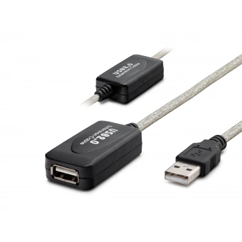 Usb Uzatma Kablosu 20 M - Silver Siyah HDX7515