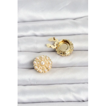Vintage Model Gold Renk Düğme veya Manşet Broşu TJ-BR486