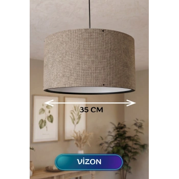 Vizon Kumaş Başlıklı Sarkıt Avize 35 CM