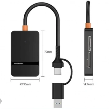 ZR783 Ads-316 Type-C + Usb 8 İn 1 Card Reader 5Gbps