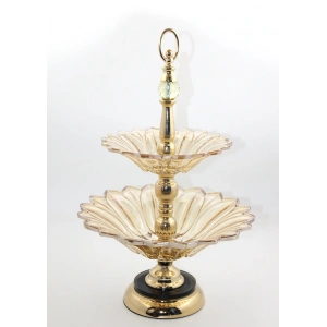 2 Katlı Cam Şekerlik Alk3177