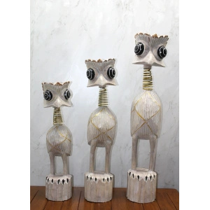 Ahşap 3Lü Deve Kuşu Seti 90 Cm Trendy:7