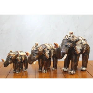 Ahşap 3Lü Fil Seti Okas:12