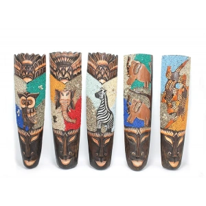 Ahşap Duvara Asmalı Kumlu Mask 50 Cm 3galıleo-9