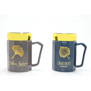 Ayna Kapaklı Porselen Kupa Bardak Alk1266