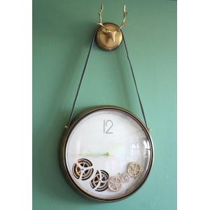 Çarklı Geyikli Duvar Saati Alk1586