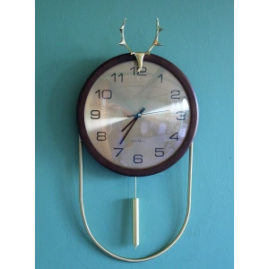 Geyikli Duvar Saati Sarkaçlı Alk1580