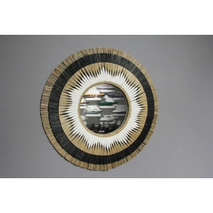 Hasırlı Duvar Aynası 3Natural-14