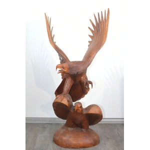 Maun Ağacı El Oyması 2Li Kartal Figürü 4Ratnı-29