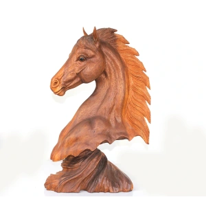 Maun Ağacı El Oyması At Büstü 4Ratnı-16