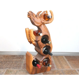 Maun Ağacı El Oyması Geyik Şaraplık 4Ratnı-15