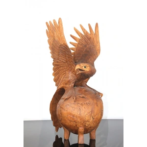 Maun Ağacı El Oyması Kartal Figürü 4Ratnı-37