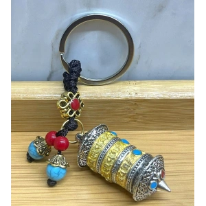 Metal Tibet Şans Çarkı Anahtarlık Alk4462