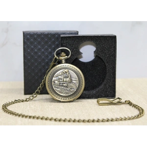 Özel Kutulu Tren Temalı Köstekli Saat Alk4670