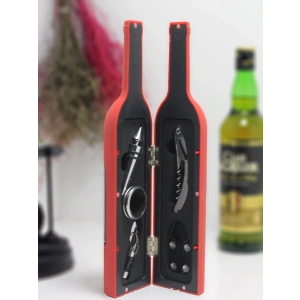 Şişe Tirbuşon Seti Büyük Kırmızı Alk2628