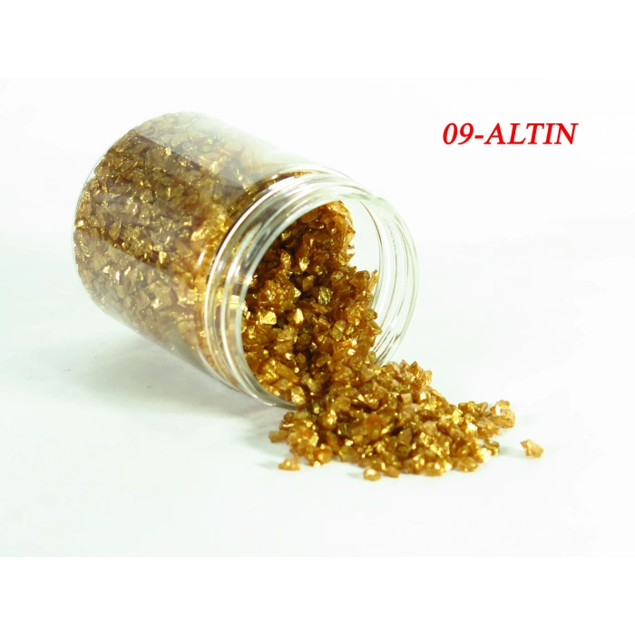 ALTIN RENKLİ SEDEF CAM KIRIĞI TAŞ - 100 GR