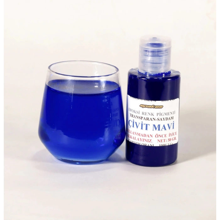 ÇİVİT MAVİSİ - TRANSPARAN EPOKSİ RENK PİGMENTİ