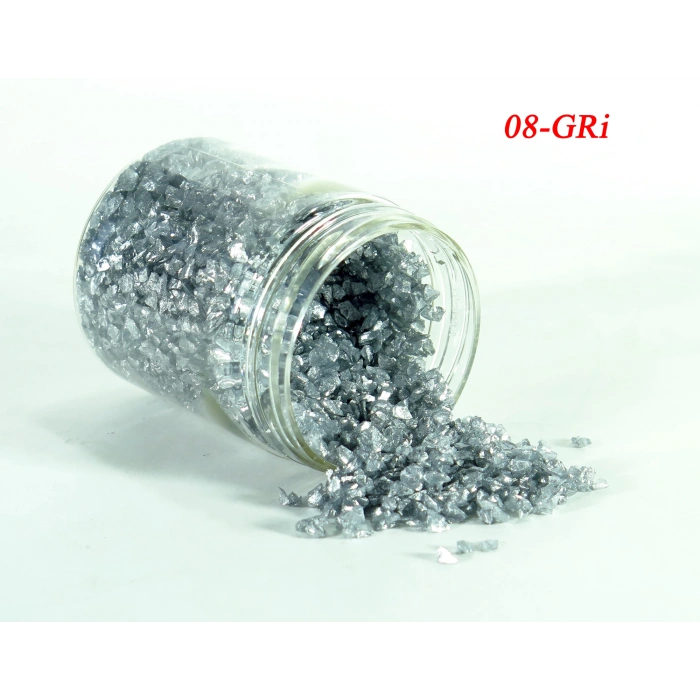 GRİ RENKLİ SEDEF CAM KIRIĞI TAŞ - 100 GR