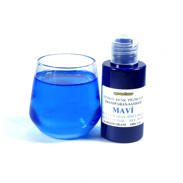 MAVİ - TRANSPARAN EPOKSİ RENK PİGMENTİ