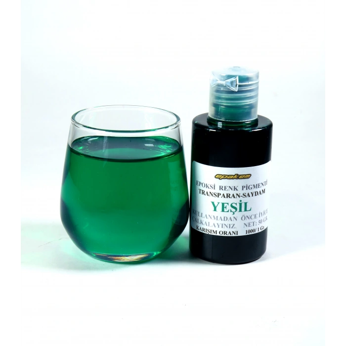 YEŞİL - TRANSPARAN EPOKSİ RENK PİGMENTİ