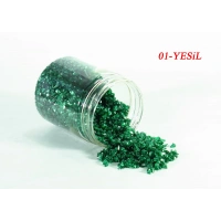 YEŞİL RENKLİ SEDEF CAM KIRIĞI TAŞ- 100 GR