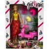 MOTORSİKLETLi GİRL POWER BARBİE BEBEK KUTULU*48