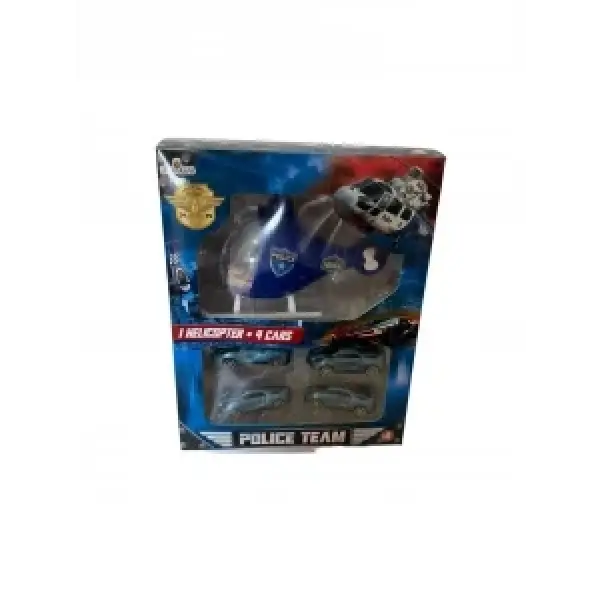 POLİCE TEAM HELİKOPTERLİ ARABA SETİ *30