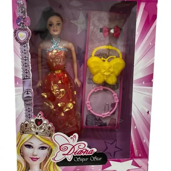 DİANA AKSESUARLI BARBİE BEBEK KUTULU*48