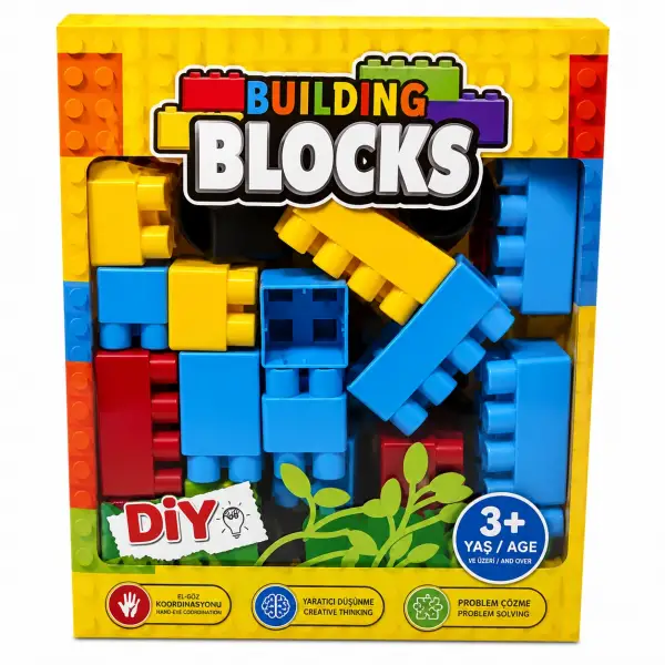 RENKLİ KUTUDA 55 PARÇA LEGO*36