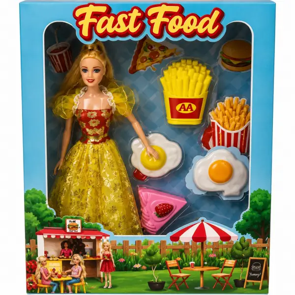 FAST FOOD BARBİE BEBEK KUTULU*48
